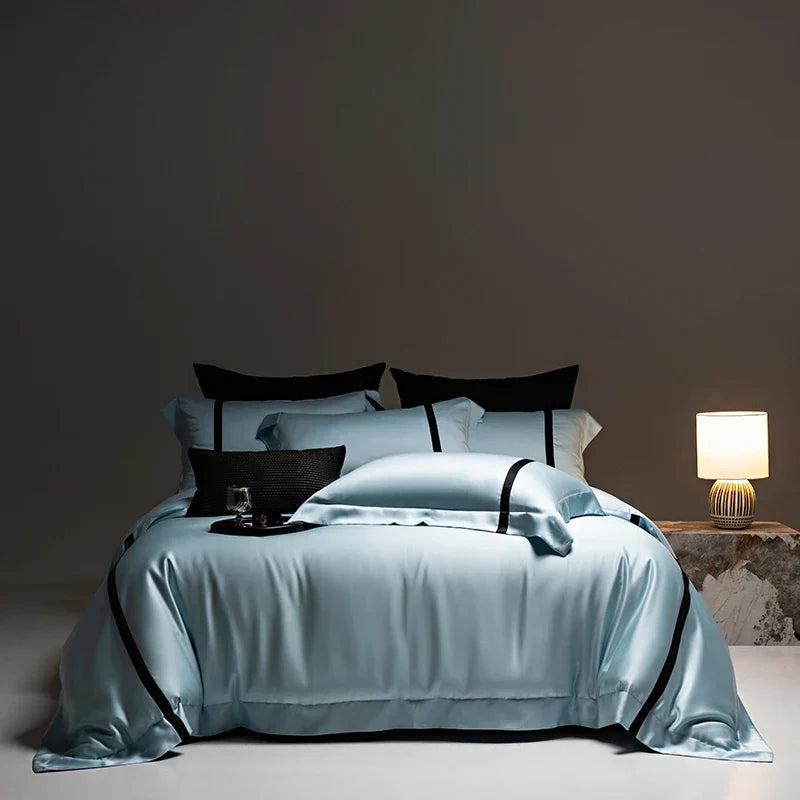 Decobites Luxury Eucalyptus Lyocell Bedding Set: Duvet Cover, Bed Sheet, Pillowcases