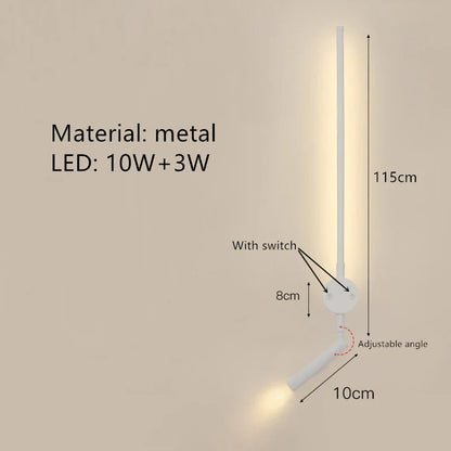 ديكوربايتس™ مصباح حائط LED بزاوية قابلة للتعديل 3000 كلفن للقراءة بجانب السرير