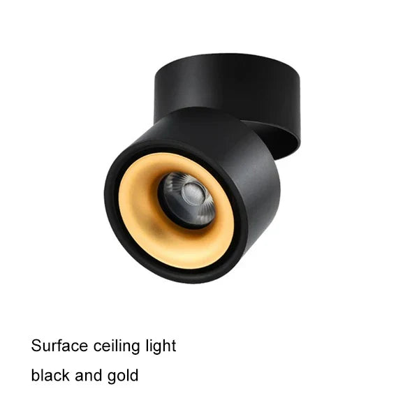 DecorBites™ COB LED Ceiling Spot Light, Adjustable Angle, Black/White Shade, AC85-265V