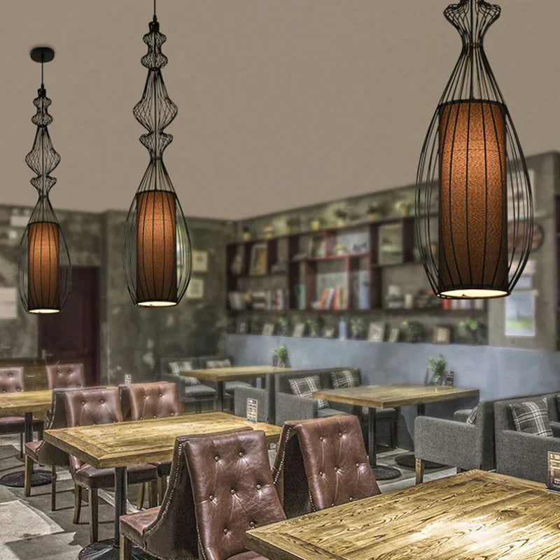 Decorbites™ Vogelkäfig-Kronleuchter Vintage-Industrielle Beleuchtung für Esszimmer im Landhausstil