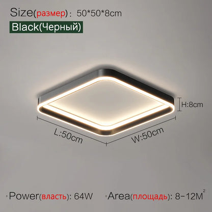 DecorBites™ Bedroom Lamp Ceiling Lights Modern Minimalist Master Bedroom Warm LED Lighting