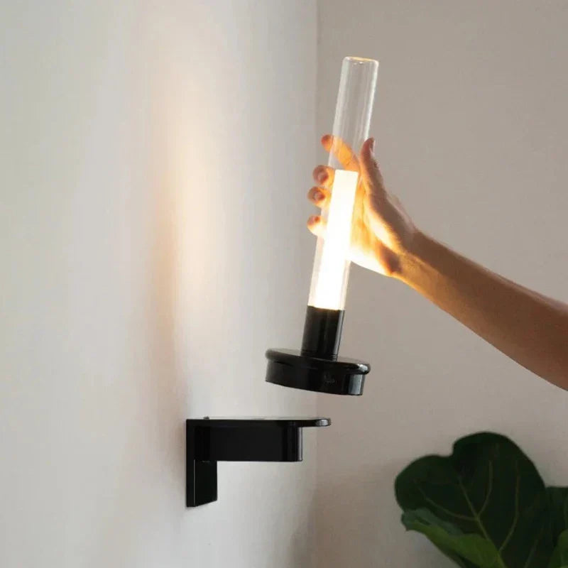 DecorBites™ Clear Glass Black Metal Wall Light for Stairs, Aisle, Parlor, Bedroom - 3000K
