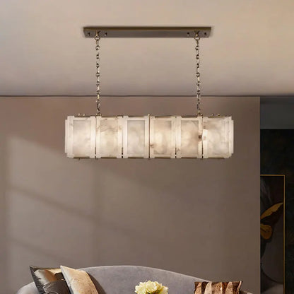 DecorBites™ Dimmable LED Marble Art Chandelier Ceiling Light for Dinning Room