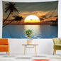 Decobites Sunset Seaside Landscape Tapestry Wall Hanging for Bohemian Hippie Decor