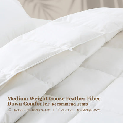 Decobites Premium White Goose Down Comforter - All Season Heavy Weight Insert