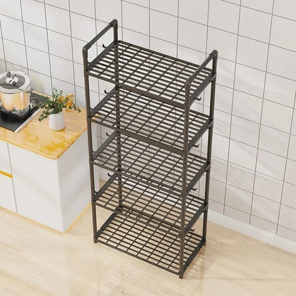 Kitchen Shelving Floor To Floor Multilayer Microwave Oven Multifunctional Household Storage Shelf Shelf Pot Storage Shelf