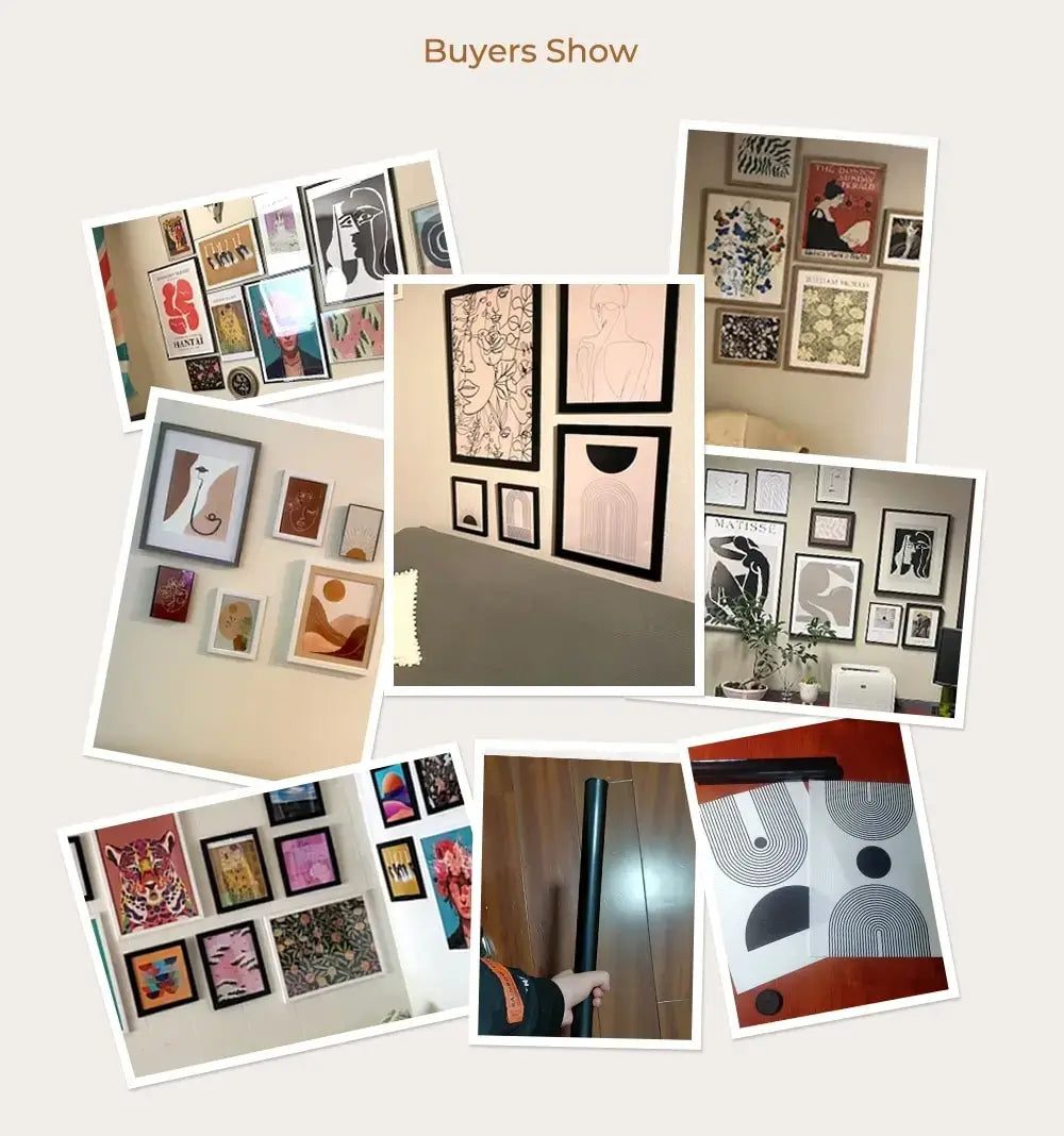 DecorBites™ Bright Orange Bauhaus Retro Wall Art