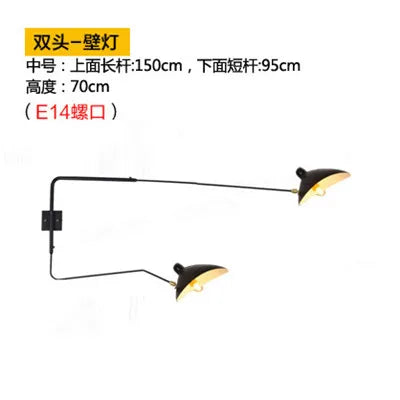 DecorBites™ Dawn Spider Serge Mouille LED Wall Lamp with Adjustable Swing Arm