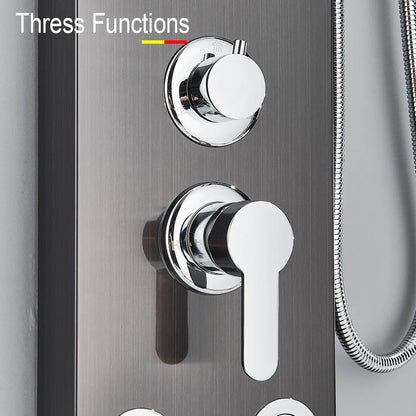 DecorBites™ Rainfall Shower Panel with Storage Rack and Massage Jets