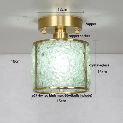 Lámpara de techo de cristal DecorBites™ para decoración nórdica moderna del hogar