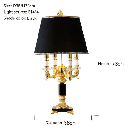 DecorBites™ Black Crystal Bedroom Table Lamp - Luxury Modern Decor