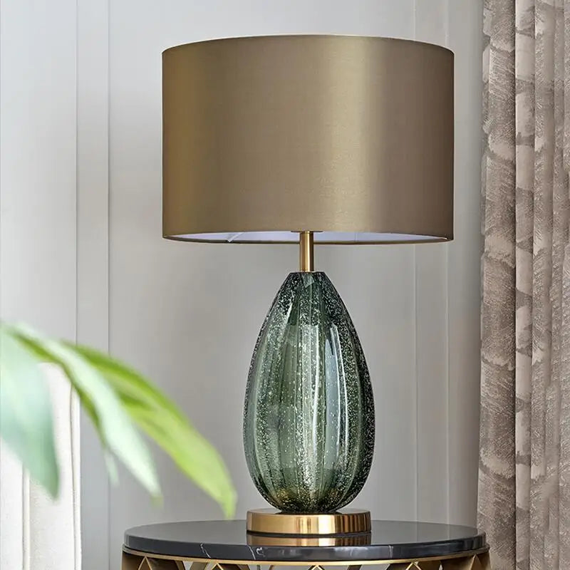 DecorBites™ Glass Table Lamp: Modern, Oversized, Simple Lighting for Bedroom and Living Room