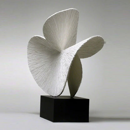 DecorBites™ Golden Ring Black and White Striped Abstract Resin Figurines Home Decor