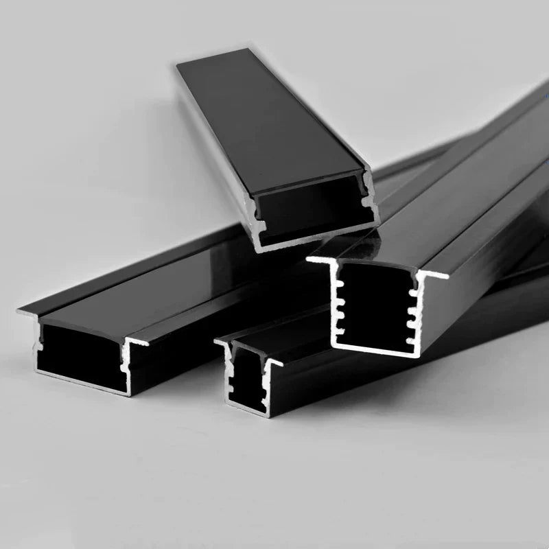 DecorBites™ LED Aluminum Profile Recessed U/YW-Shape Hidden Channel Milky Cover Bar Strip Light