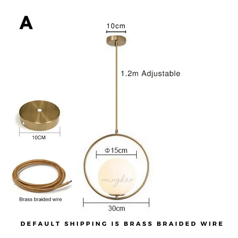 Lámpara de araña LED con bola de cristal DecorBites™ - Arte nórdico minimalista para el hogar, restaurante, bar y dormitorio