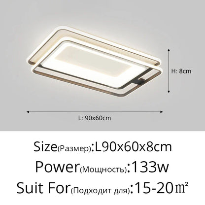 DecorBites™ LED Chandelier: Simple Modern Ceiling Lamps with Remote for Home, Bedroom, and Balcony