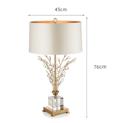 DecorBites™ Crystal Branch Table Lamp: Modern Luxe Decor for Bedroom, Living Room & Home Reading