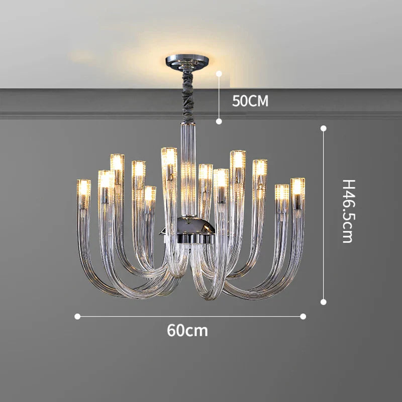 Satin Nickel LED Chandelier