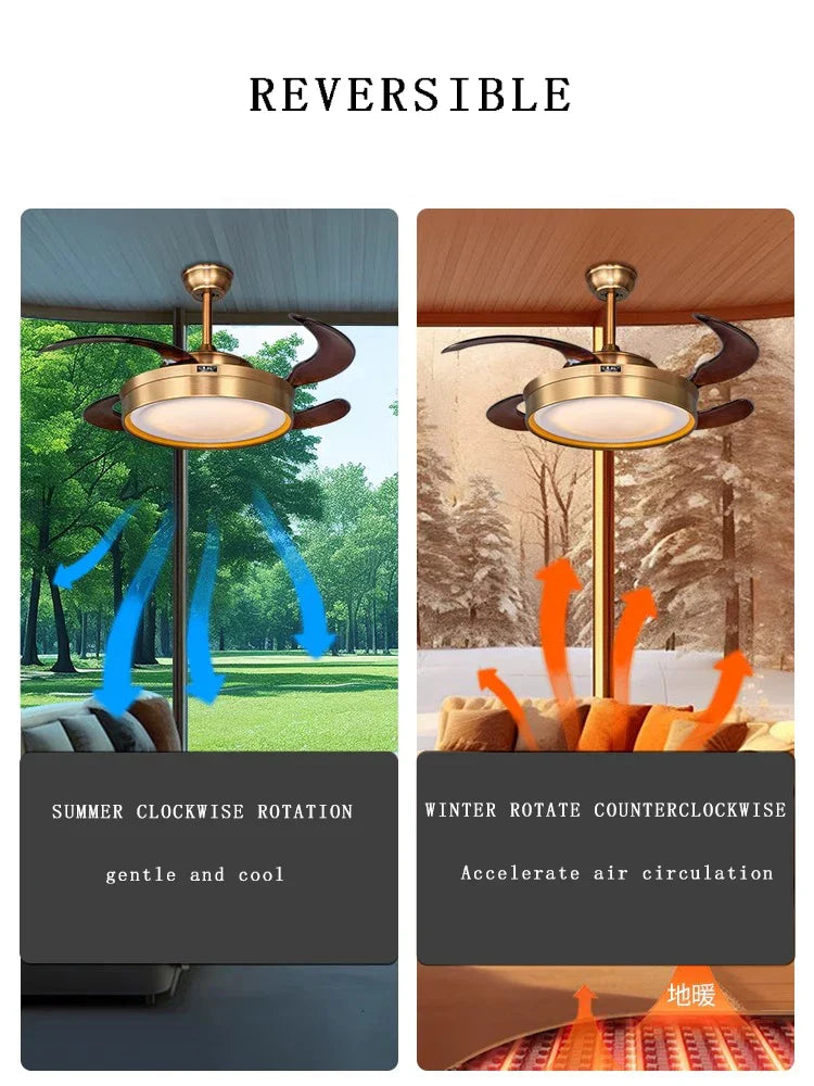DecorBites™ 55W Bronze Ceiling Fan Light with Remote Control and Reversible Blades