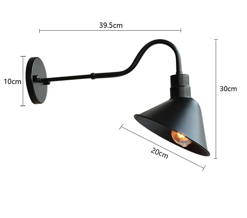 Decorbites™ Industrielle Außenwandlampe für Garten, Veranda, Treppe, Schlafzimmerbeleuchtung
