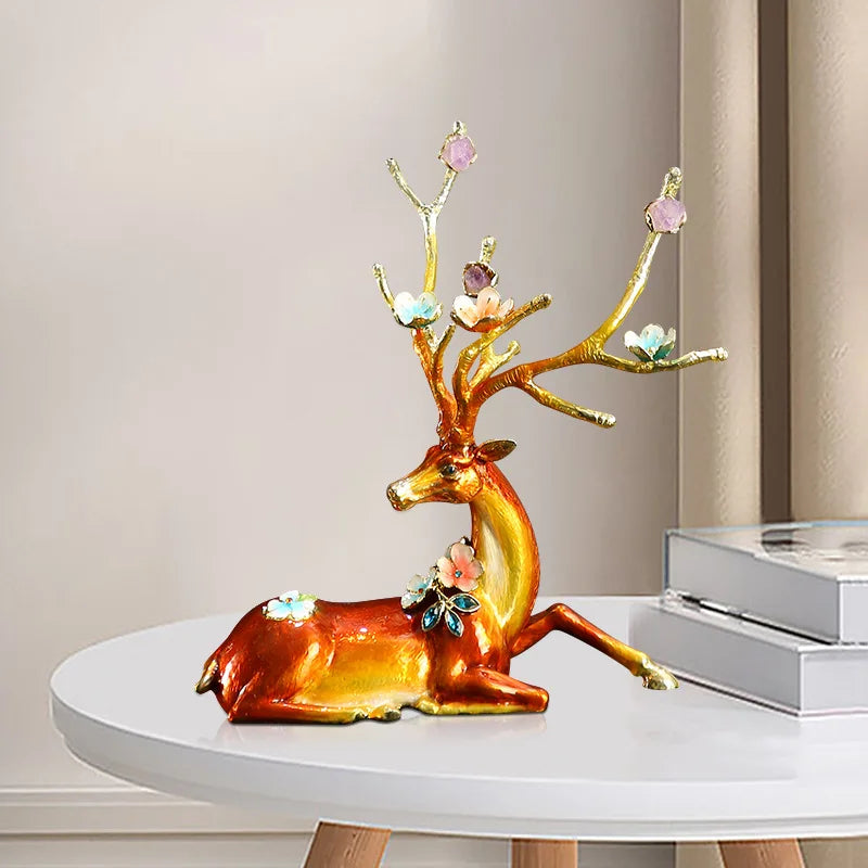 DecorBites™ Deer Peace Porch Decoration Set for Luxe Living Room TV Cabinet