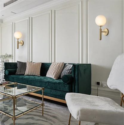 DecorBites™ Glass Ball Wall Lamp: Modern Metal Wall Lights for Home Living Room Bedroom Decoration