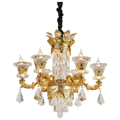 DecorBites™ Jade Crystal Chandelier - Elegant European Style Living Room Lighting