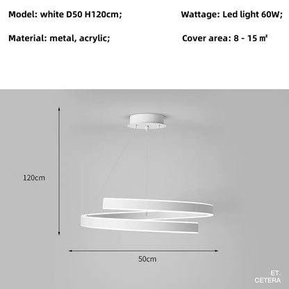 DecorBites™ Dimmable Metal Acrylic Pendant Chandelier Lighting Fixtures