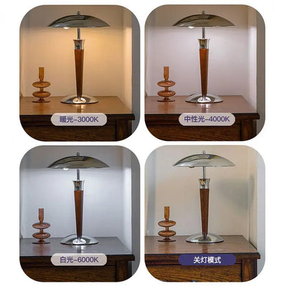 DecorBites™ Industrial Desk Lamp Medieval Style Wood/Iron LED Floor Lamp