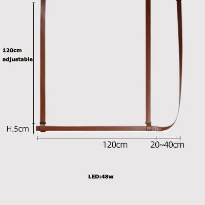 DecorBites™ BELT LED Pendant Lamp: Minimalist Leather Hanging Light for Dining Room Home Decor