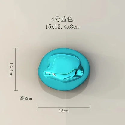 ديكور بايتس™ زينة جدارية من الحجر الذهبي ثلاثي الأبعاد لديكور أنيق للغرفة