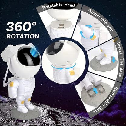 DecorBites™ Astronaut Star Night Light Projector for Kids Bedroom - Starry Galaxy Projection Toy