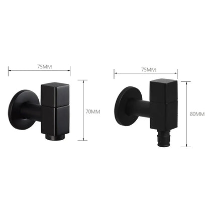DecorBites™ Brass Black Wall Mount Garden Faucet for Extended Outdoor Use