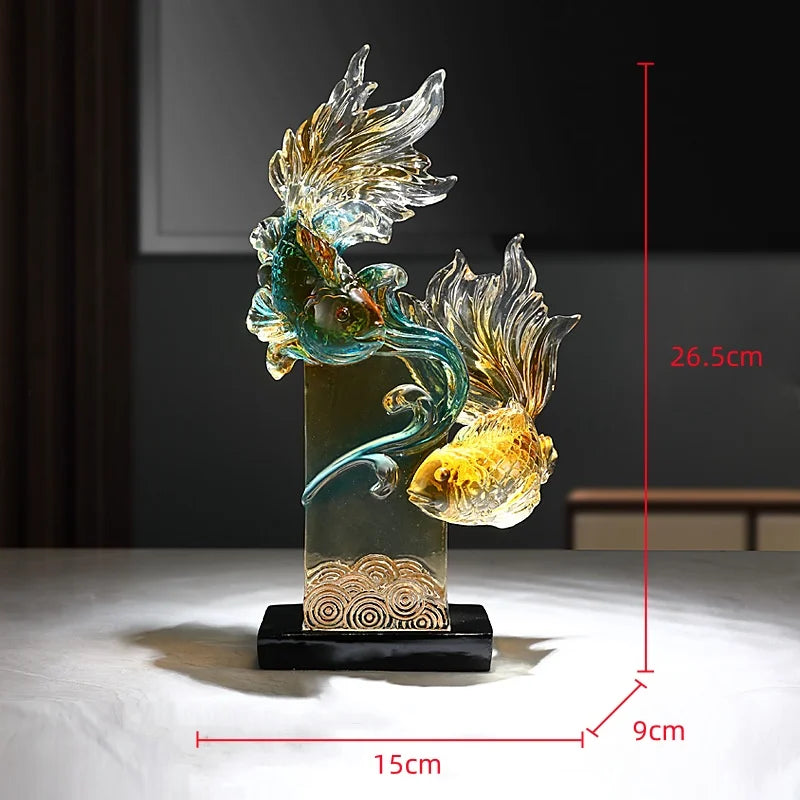 DecorBites™ Gradient Goldfish Resin Sculpture - Home Decoration