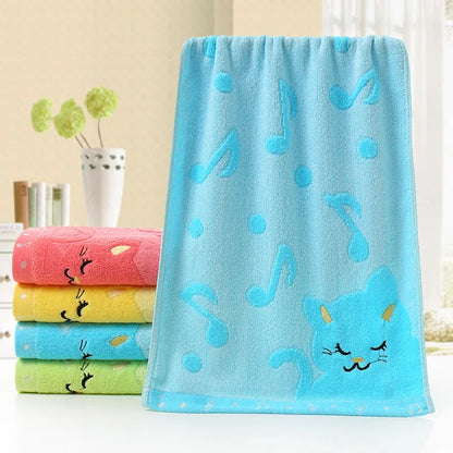 DecorBites™ Kids Cute Kittens Bamboo Fiber Towel - Soft, Strong, High Quality