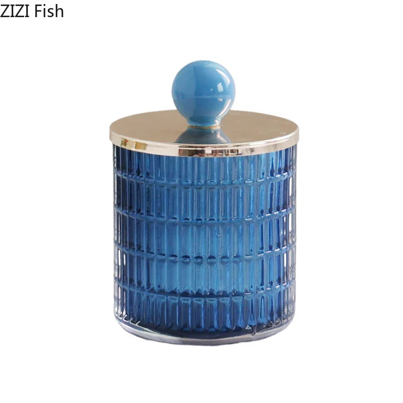 DecorBites™ Glass Tea Canister Candy Pot Ceramic Ball Decorative Storage Jar