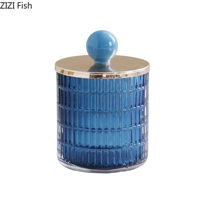 DecorBites™ Glass Tea Canister Candy Pot Ceramic Ball Decorative Storage Jar