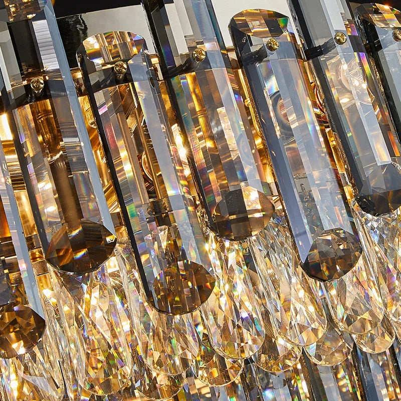 Gold Crystal Chandelier 6pcs Ceiling Design