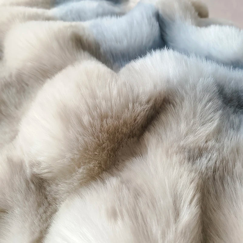 Gradient Faux Fur Bedding Set