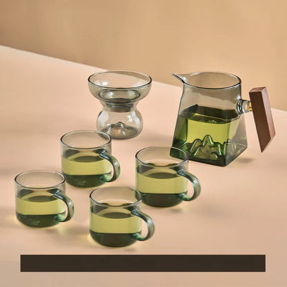 Decorbites™ Glas-Kung-Fu-Teebecher-Set mit Griff und Sieb, 350 ml