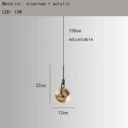 Modern Colorful Aluminum Mini Pendant Light