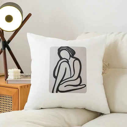 DecorBites™ Fluffy Velvet Pillow Case Cushion Cover - Soft & Modern Room Decor