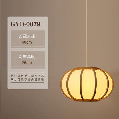 DecorBites™ Bamboo Pendant Lamp: Japanese Zen Tea Room Hanging Light for Home Decor
