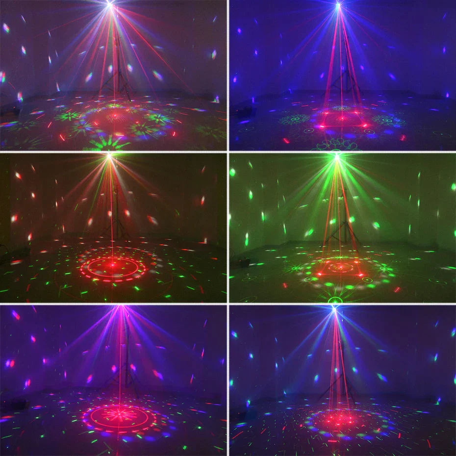 Efecto de Iluminación de Escenario Bola Mágica Estroboscópica Láser Decorbites™ para Fiesta de DJ y Discoteca