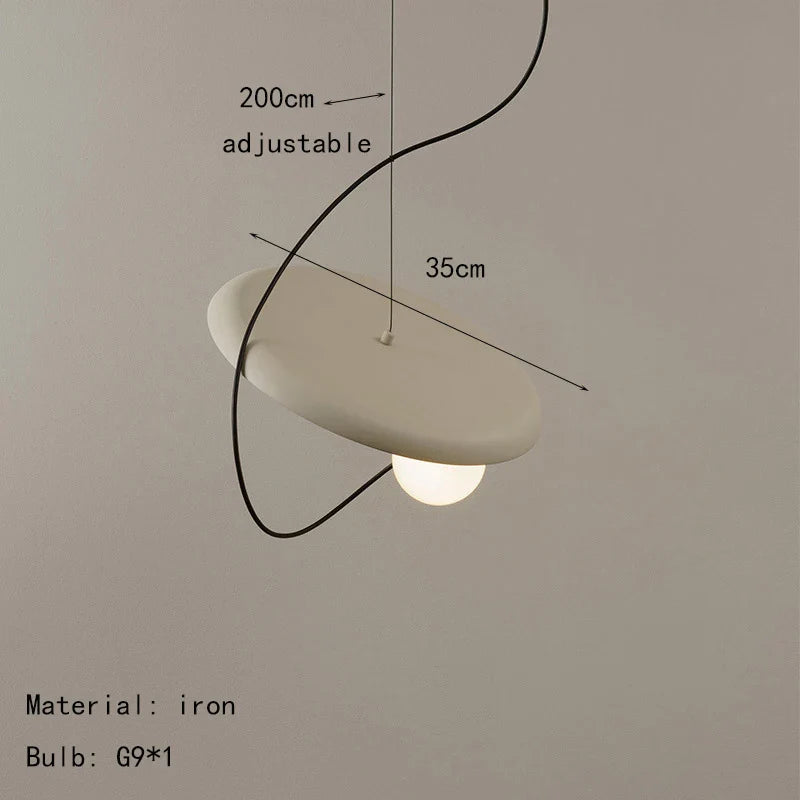 Magnetic Attraction White Metal Pendant Light