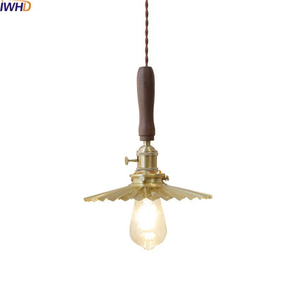 DecorBites™ Copper Walnut LED Pendant Lights, Modern Hanging Lamp for Hallway, Bedroom, Dining Room