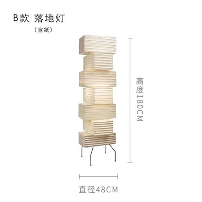 DecorBites™ مصباح أرضي من ورق الأرز Akari Noguchi LED E27: إضاءة داخلية فنية لغرفة المعيشة