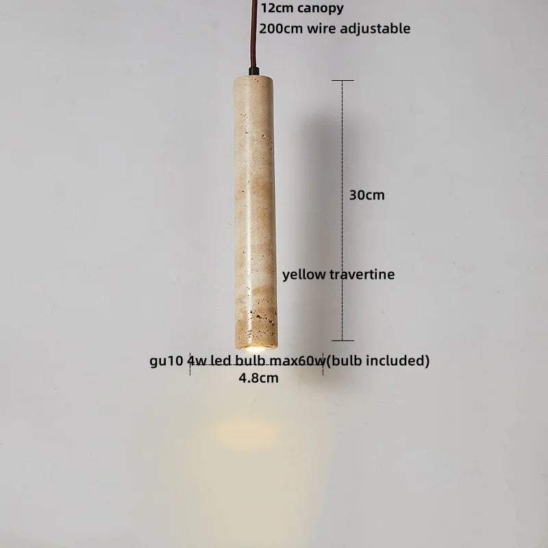 DecorBites™ LED Gourd Pendant Light Aisle Hotel Living Room Fixture Glass Travertine Hang Lamp