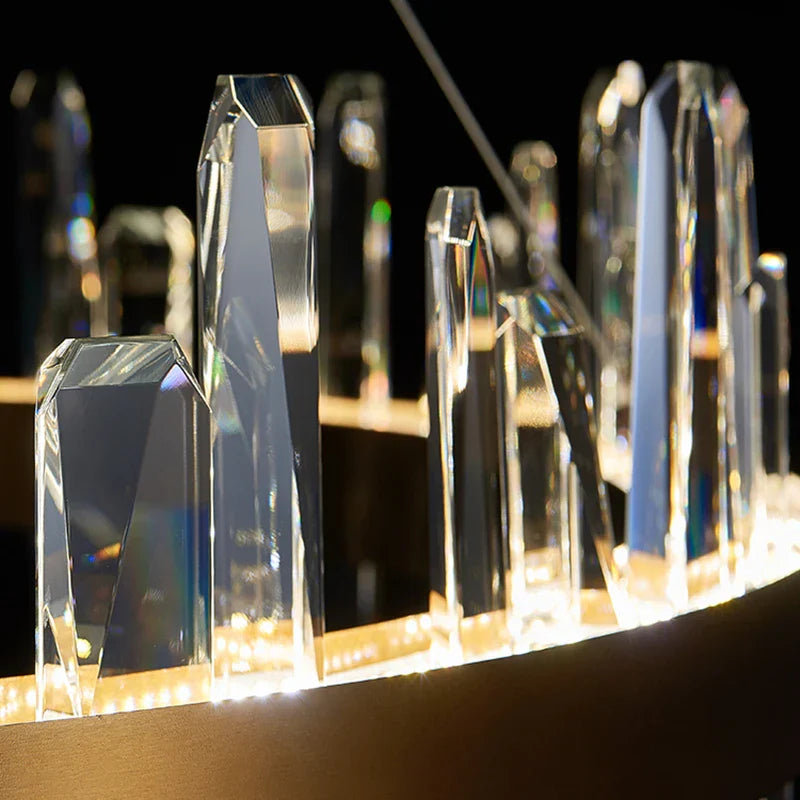 DecorBites™ K9 Luxury Pendant Chandelier, LED Indoor Lighting for Kitchen, Living Room, Bedroom