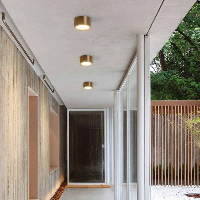 DecorBites™ Antique Gold LED Ceiling Downlights for Retro Home Lighting